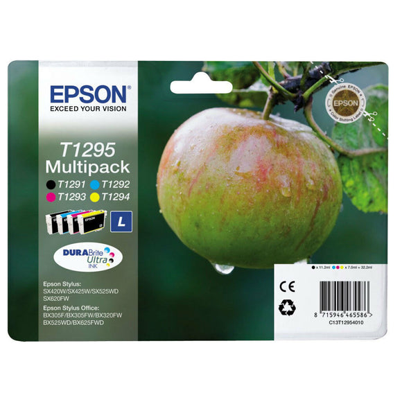 Genuine Epson T1295 Multipack for T1291, T1292, T1293 & T1294 Inks C13T12954011