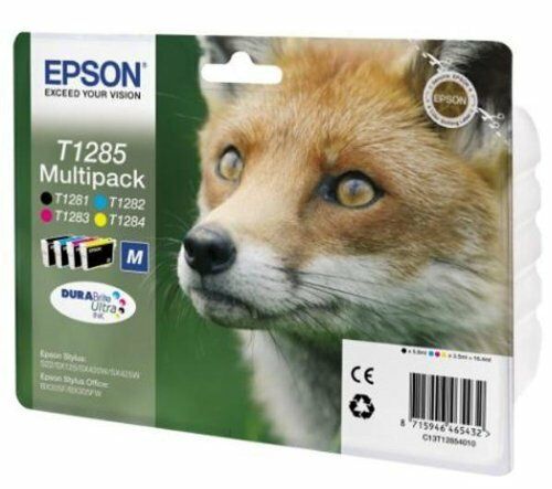 Epson T1285 Fox Genuine Multipack Ink Cartridges T1281 SX125 SX130 SX425W BX305F