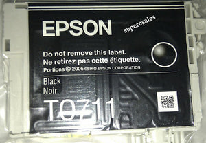 Original T0711 Black Ink Cartridges For Epson Printers SX215 SX218 DX7400 D120