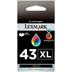 Genuine Lexmark 43XL 43 XL No 43XL High Yield Colour Ink Cartridge