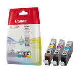 Original Canon CLI-521 Inkjet Cartridges Cyan Magenta Yellow Multi-Pack VAT INC