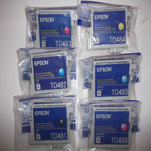 Epson Original T0487 T0481 - T0486 FOR R200 R300 NEW BN T0482 T0483 T0484 T0485