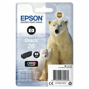 Epson 26 Photo Black, Epson Expression Premium XP600/605/700/800 PHOTO BK INK