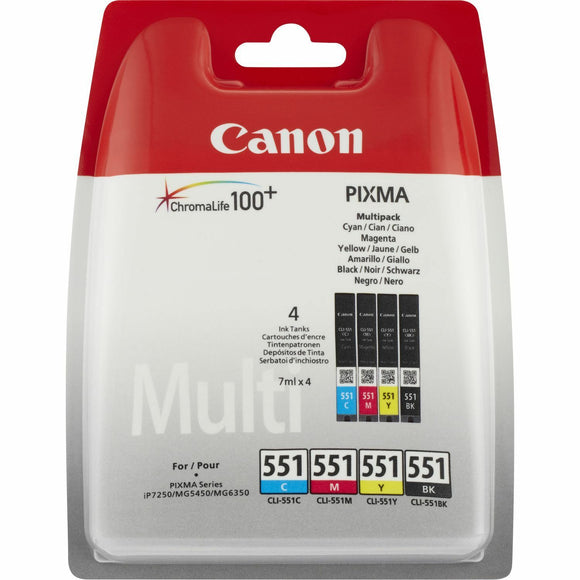 Inkjet Cartridge Canon 551 CLI-551, 6509B009AA PIXMA iP7250/MG5450/MG6350 bcmy