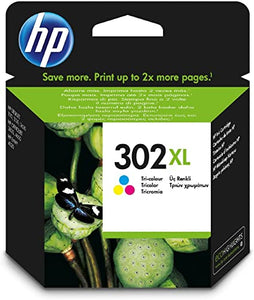 HP 302XL High Yield Tri-Colour Original Ink Cartridge - Cyan, Magenta, Yellow, High, 8 ml, 20-80%, -40-60°C, 15-32°C