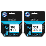 Genuine HP 303 Black & Colour Ink Cartridges Original T6N01AE T6N02AE 6220 7830